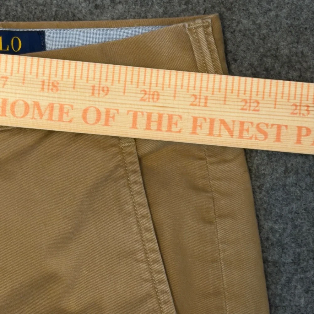 Polo Ralph Lauren Men 42 Tan Khaki Stretch Classic Fit Chino Shorts Cotton Twill
